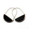 Green Translucent Japanese & Korean Semicircular Crystal Earrings - Versatile & Stylish for Women