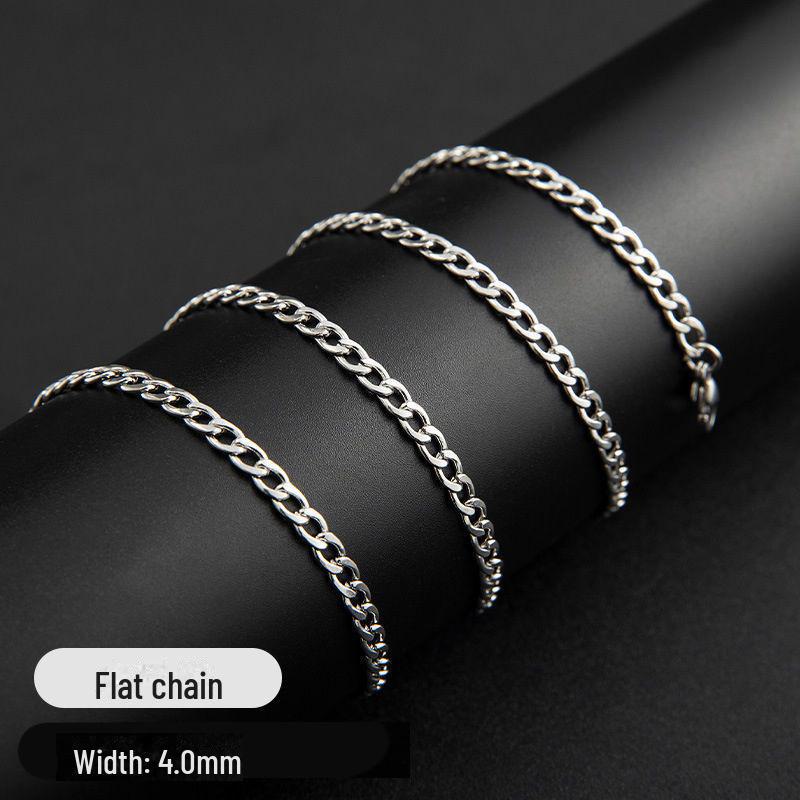 Unisex Halsband med Ormkedja i Titanstål i Koreansk Stil - Trendig Hip-Hop Accessoar