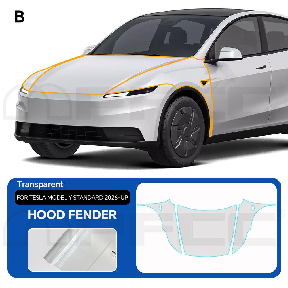 For Tesla Model Y Standard 2026-UP TPU Paint Protection Film Anti-Scratch Pre-cut PPF Car Body Clear Bra Resistant Repairable