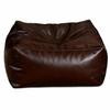PU Leather Fillable Storage Ottoman Cover Fillable Wear Resistant Storage Footstool Claw Resistant Waterproof Pouf Cover