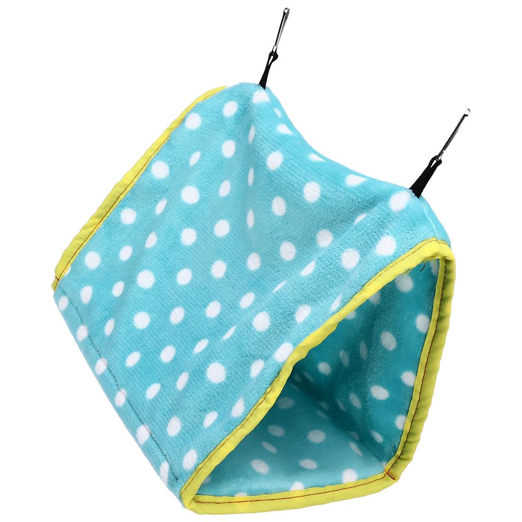 Bird Bed Foldable Portable Comfortable Flannel Triangular  ing Bird Hammock with Hooks for Parrots Hamsters
