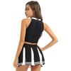 Women School Uniform Cheerleading Clothing Set Sexy Girls Dance Costume Cosplay Costumes Tops+Skirt Suit