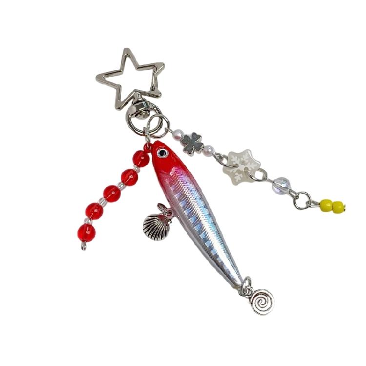 

Movable Jointed Fish Keyring Stylish Novelty Keychain for Backpacks Purses Keychains