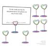 Set Of 10 Plated Memo Photo Note Clips Desktop Table Card Holders Note Organizers Set Heart Shaped Table Card Holders