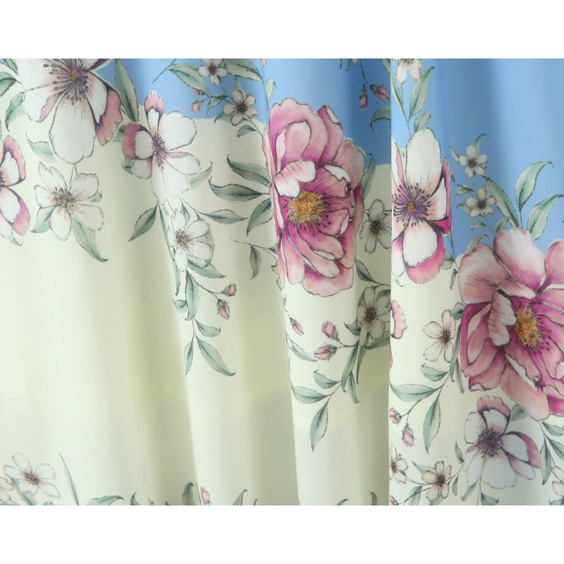 2026 European & American Style French Elegance Print Slimming Vacation Dress