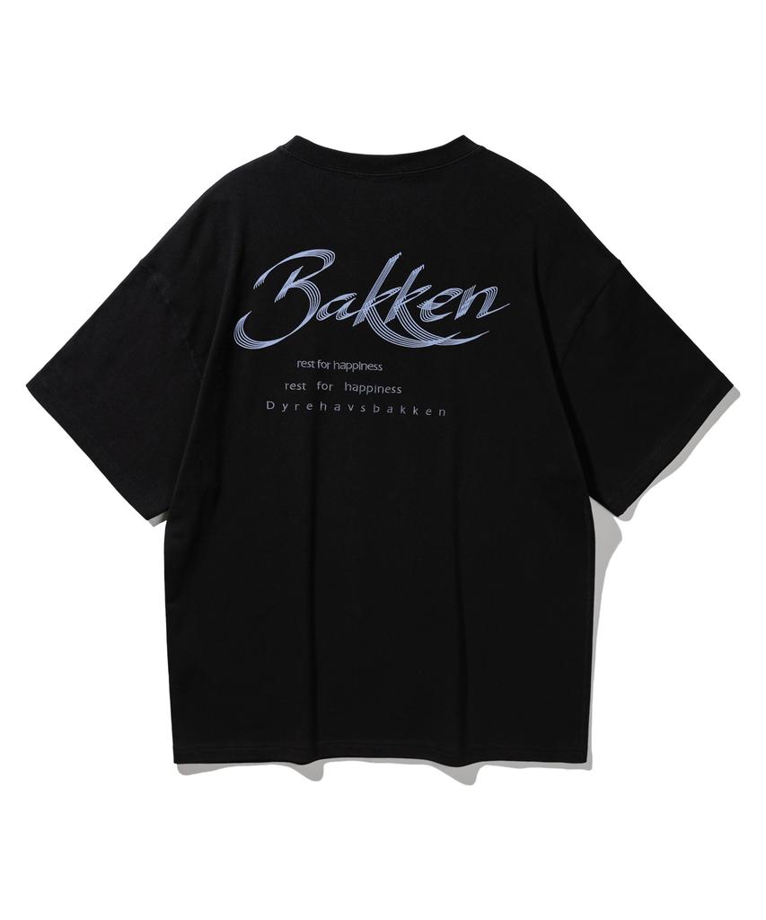 BAKKEN Logo Artwork Short Sleeve T-Shirt Bk3982_Black