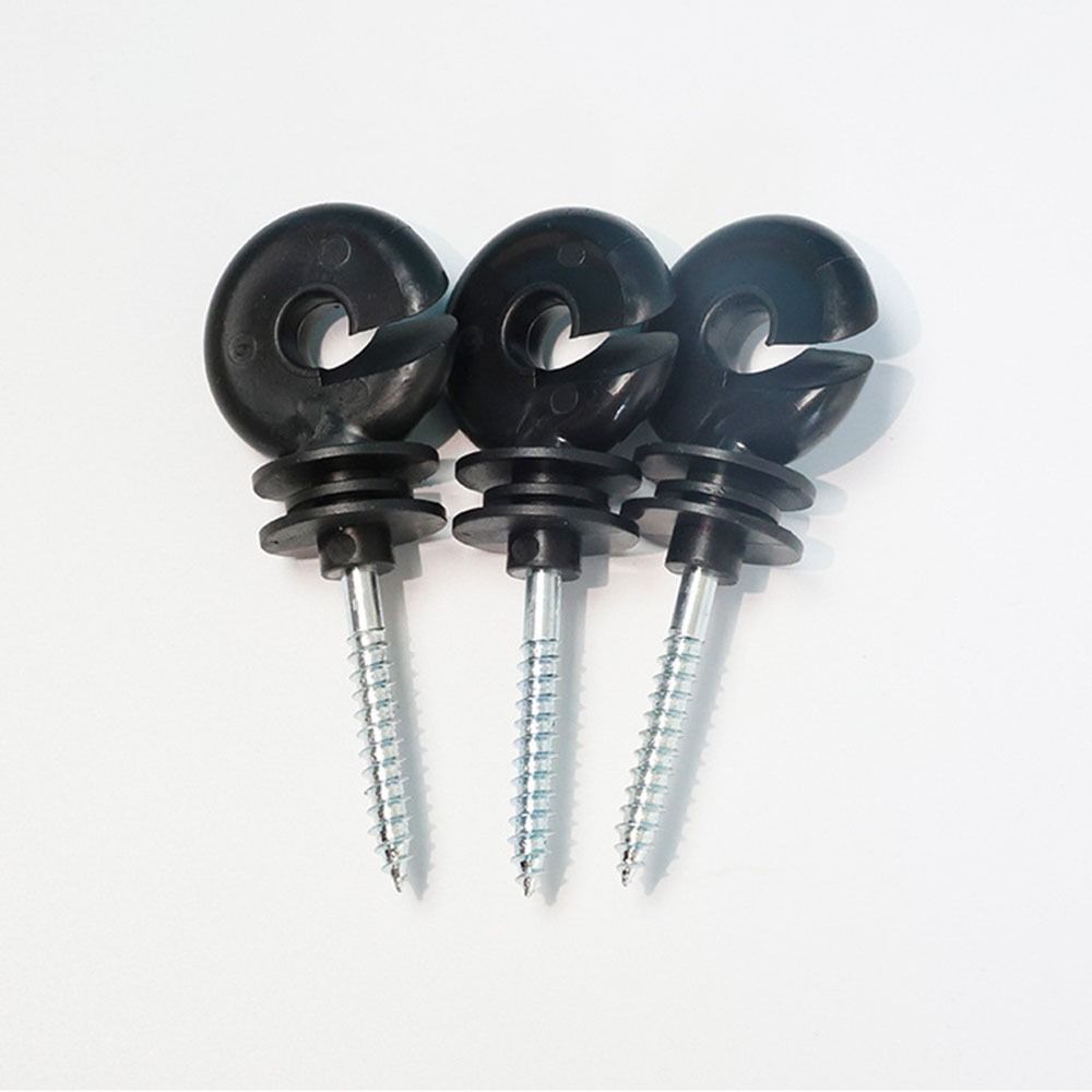 100Pcs Angled Slot Wood Post Screw Screw-In Electric Fencing Insulators Electric Fence
