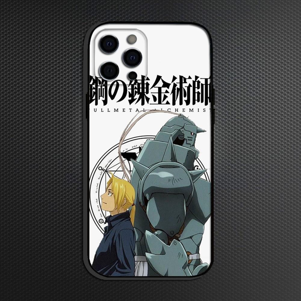 Fullmetals Anime A-Alchemists Brother  Phone Case For iPhone 16,15,14,13,12,11 Plus,Pro Max,XS,X,XR,SE Soft Silicone Black Cover