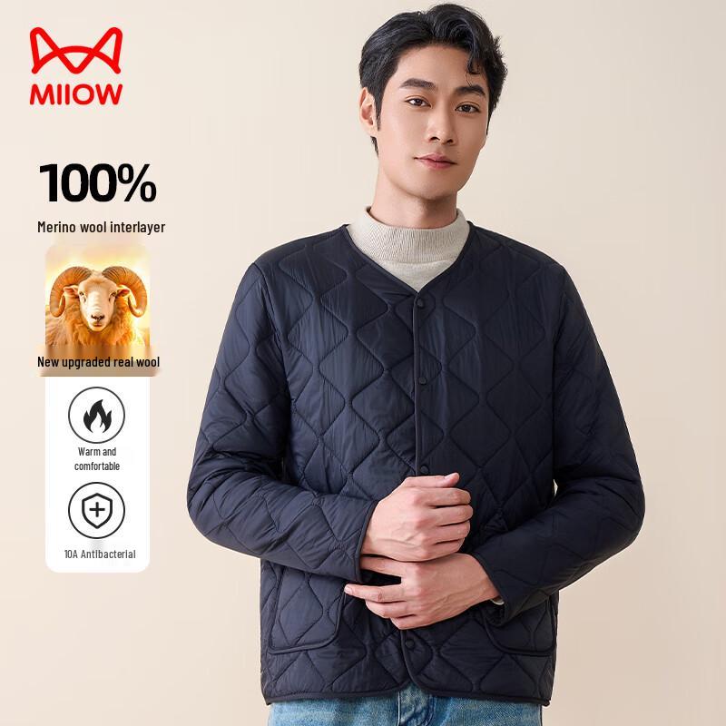 

Maoren Men s 10A Antibacterial Light Warm Wool Jacket 2XL