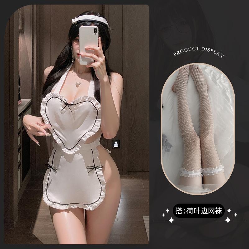 Sexy Lingerie Sexy Loving Maid Outfit Pure Lust Seduction Cosplay with Apron Maid Uniform Suit