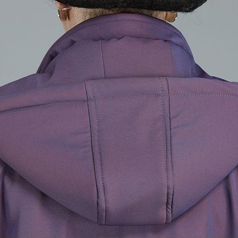 Women Winter Jacket Hood Warm Parkas Fleece Mid Length Padded Jacket Windbreakers Outerwear Mother Coat