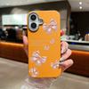 Solid Color Bowknot Patterned Leather Texture Phone Case for iPhone 16 Pro 15 14 Plus 13 12 Pro Max 11 Shockproof Matte Soft Tpu Slim Case Cover