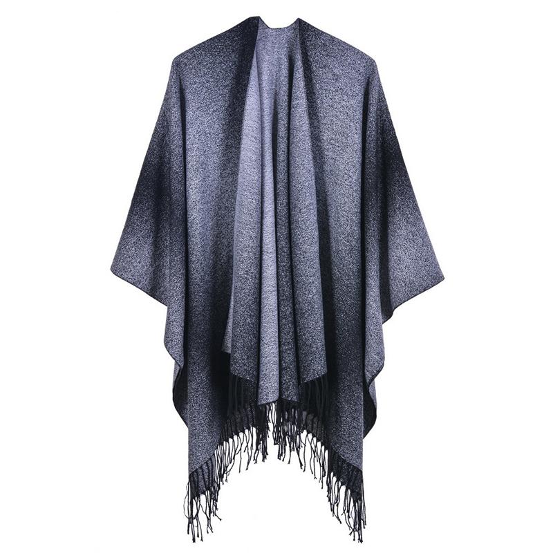 Imitation Cashmere Women Scarf Winter Classic Solid Tassel Poncho Warm Femme Wrap Blanket Capa Para Mujer Pashmina Shawls Pareo