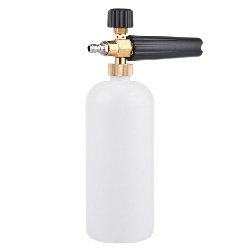 

Бутылка для мойки высокого давления 1 л, пенная пушка для мойки автомобиля, регулируемый распылитель пены с быстрым соединением 1/4 для
