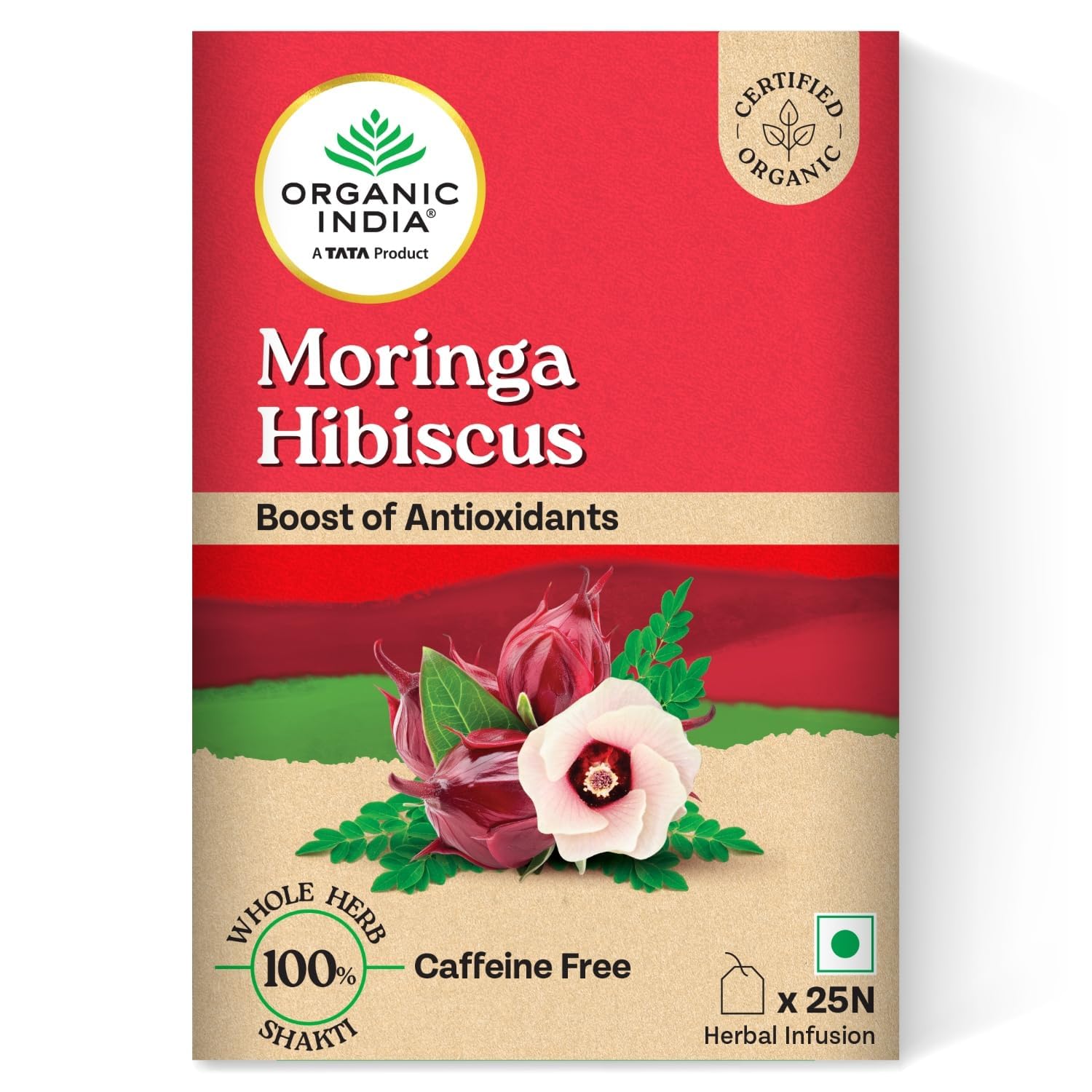 

Organic India Moringa Herbal Infusion Tea Pack of 2 | Superfood Nutrition Boosts Energy & Vitality, Rich in Vitamins & Minerals