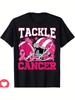Tackle Breast Cancer Football Pink Breast Cancer Awareness T-Shirt