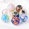 2pcs 20mm Big Round Handmade Flower Lampwork Glass Loose Beads for Jewelry Making Accessories DIY Crafts Findings