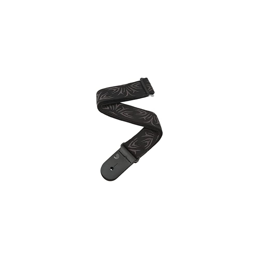 D Addario Woven Strap 50F078 Black & Gray Tattoo Guitar Strap [Domestic Genuine Product]