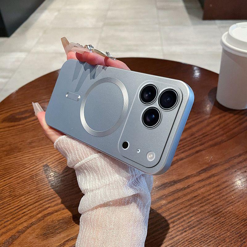 IPhone17PROMAX Liquid Silicone Magnetic Suction Mobile Phone Case Suitable for Apple 16 with Lens Film Soft Protective Cover 15