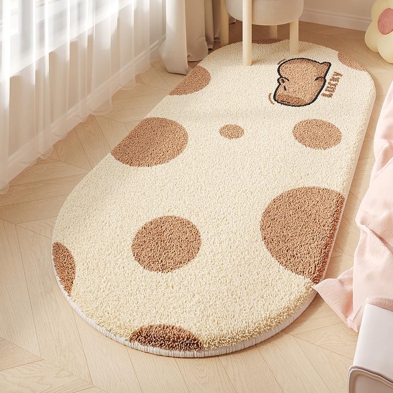 Tapis de Chambre Tapis Doux Moelleux de Chevet Tapis Mignon Dessin Animé Capybara Tapis Long Décoration de Maison Tapis de Sol Antidérapant Alfombra De Dormitorio