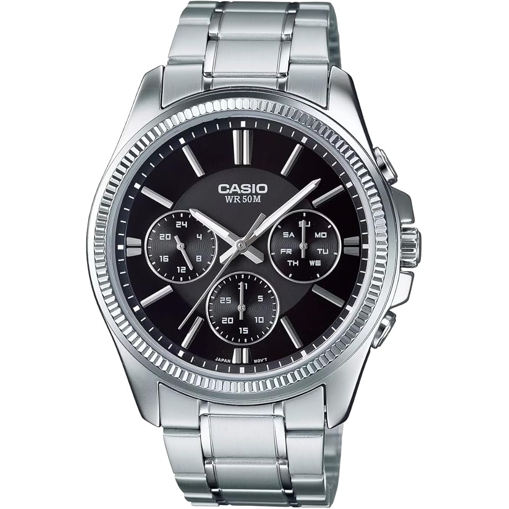 [Casio] CASIO Standard Quartz Men s Watch MTP-1375D-1AV Multi-Axis 24-Hour Display Black Internat...