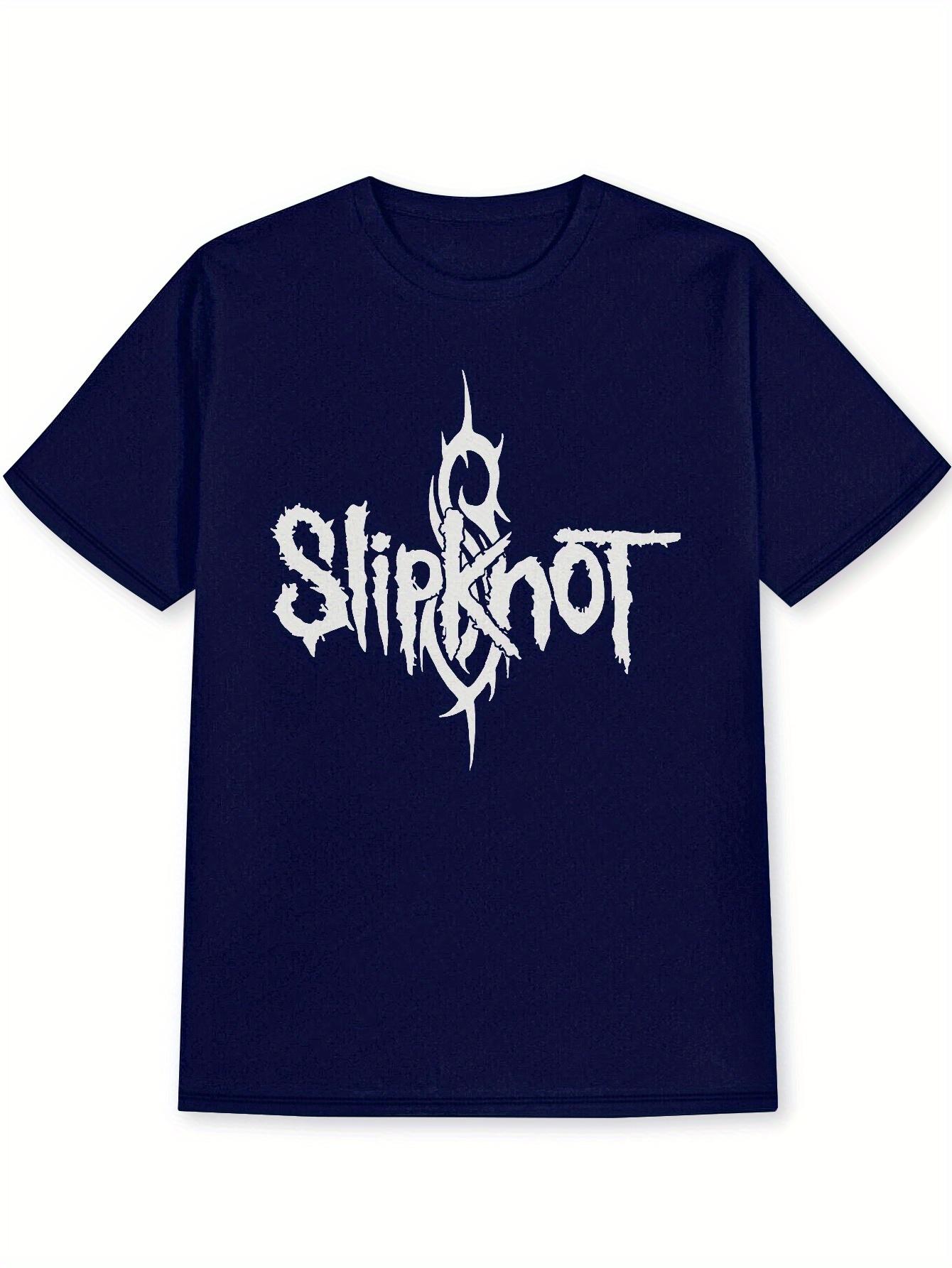 

Heavy Metal Band Graphic T-shirt - Navy Blue Vintage Rock Tee with L