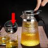 Heat-resistant Striated Glass Cup Set Tea Separation Glass Teapot Elegant And Textured Filter Flower Teapot
