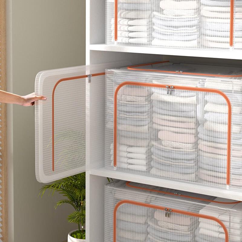 Transparent PVC Nylon Mesh Foldable Wardrobe Organizer Box