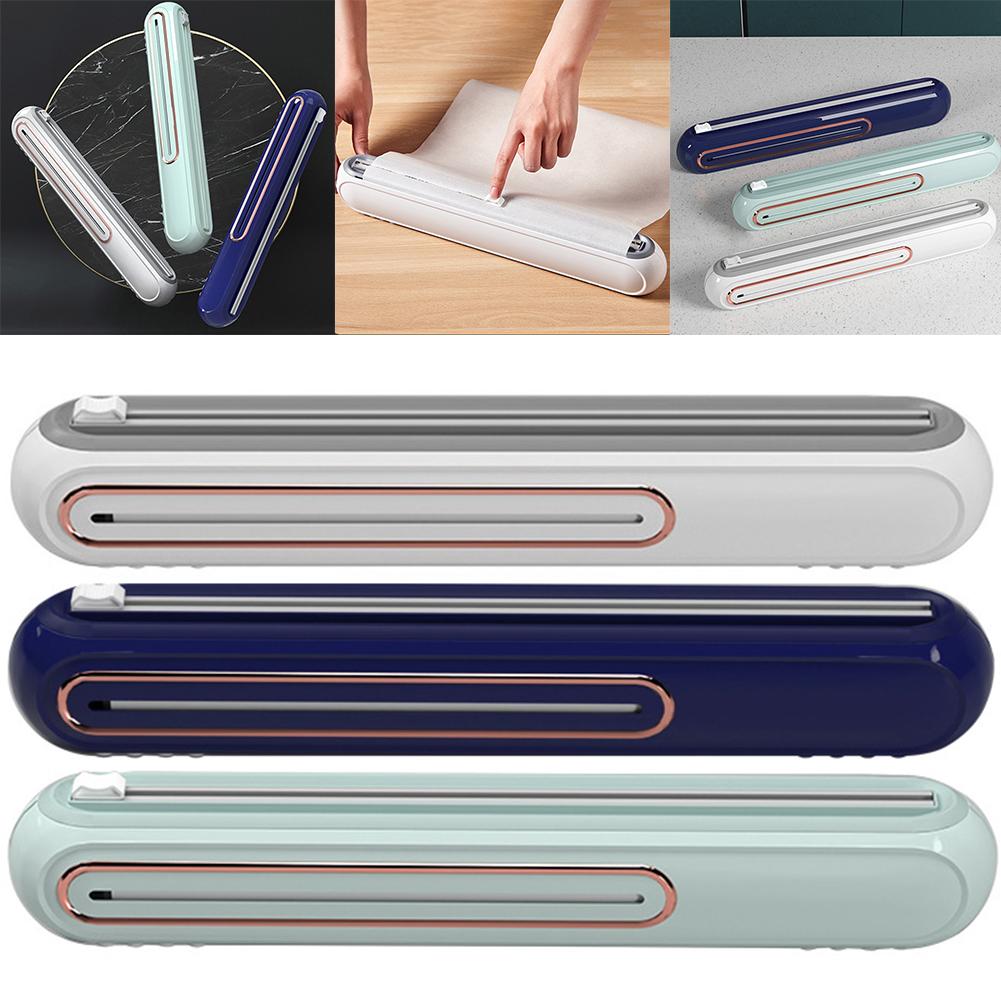 15.16 X 2.76 X 2.17 In Tin Aluminum Foil Dispenser Cutter Reusable Sturdy Food Cling Wrap Film Cutter for Kitchen Organization