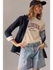 Women's Casual Minimalist Round Neck Short Sleeve Print T-shirt