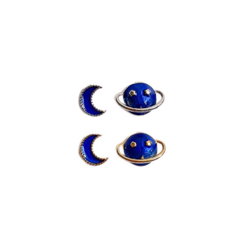 

Ювелирные изделия серьги-гвоздики для женщин корейские милые сладкие лунные планеты нерегулярные серьги