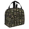 Custom Gold Hieroglyphics Lunch Bag Men Women Warm Cooler Insulated Lunch Box for Children School