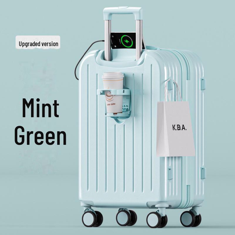 2024 Multifunctional Trolley Suitcase: 20-Inch Women's Boarding Case & 24-Inch Men's Password Suitcase