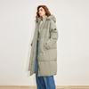 Chuyu Women's Three-Proof 90% Down Mid-Length Hooded Jacket with Fox Fur Collar