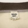 Hermes 24 Stainless Steel Cashmere Blend Stirrup Embroidered Short Sleeve Knit Tops 36 IvoryUsed