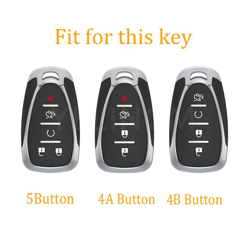 TPU 4/5 Przyciski TPU Pokrowiec na Kluczyk Samochodowy Fob Dla Chevrolet 2017-2019 Chevy Malibu Camaro Cruze Traverse Sonic Volt Bolt Equinox