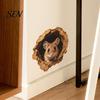 Childlike Room Wall Decorations 3D Realistic Mouse Hole Sticker, Cute Rat Burrow Decal, Nursery Stickers Self-Adhesive Removable Decor for Kitchen