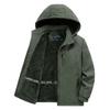 Hooded padded jacket winter outdoor lamb wool piled and thickened casual medium and old large size jacket tooling jacket men