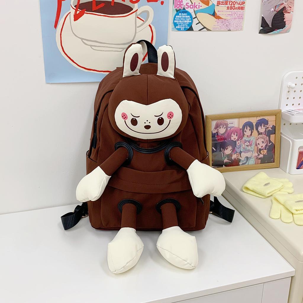 Schoolbag trendy brand autumn new cute cartoon doll backpack fashion college bag large capacity leisure travel bag