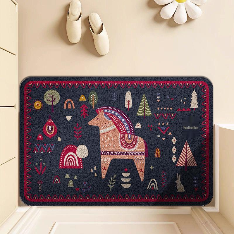 Мультяшный противоскользящий грязезащитный коврик для прихожей - Режущий коврик-скребок 40×60cm