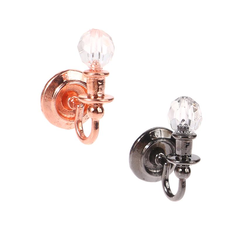 1Pair 1:12 Dollhouse Miniature Wall Light Lamp Home Furniture Model Decor Toy