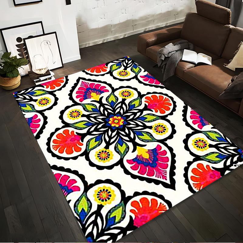 

Mandala Print Colorful Floral Pattern Carpet for Modern Living Rooms Suitable for use as an anti-slip for living room bedroom sofas 40x60cm( 15x23in )