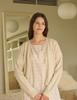 Ollaleseuteu Cashmere Blend V-Neck Cardigan (Oatmeal)