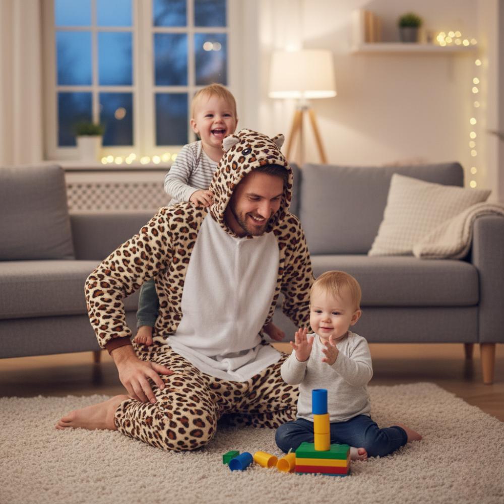 Einteiler Kigurumi Schlafanzug Kostüm - Leopard Einteiler Kigurumi Schlafanzug Kostüm - Leopard