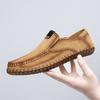 Fashion 2025 New Handmade Leather Men Shoes Casual Comfortable Men Loafers Suede Leather Shoes Men Flats Hot Sale Outdoor Walking Shoes