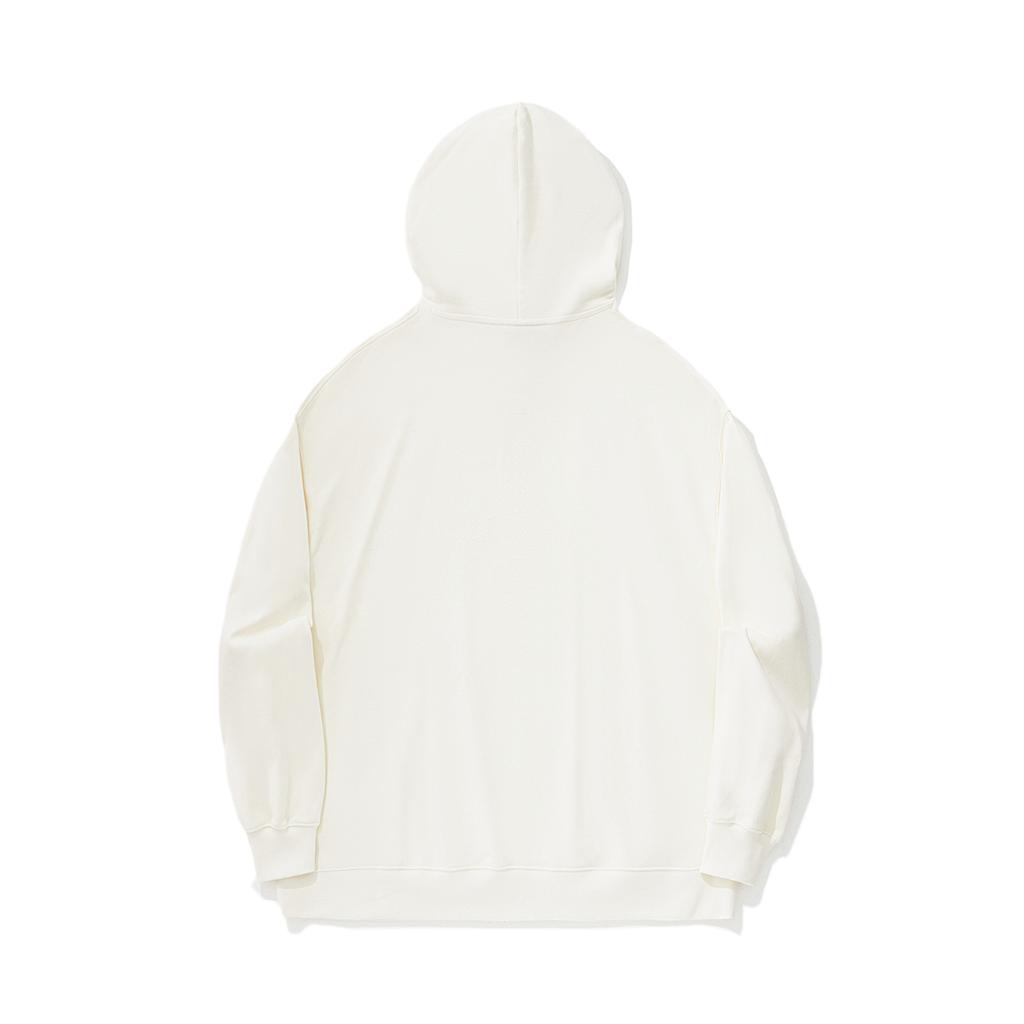 Li Ning Reignite Series Letter Hooded Comfortable Breathable Versatile Sports Sweatshirt Unisex Sweatshirt Off-White AWDU349-3