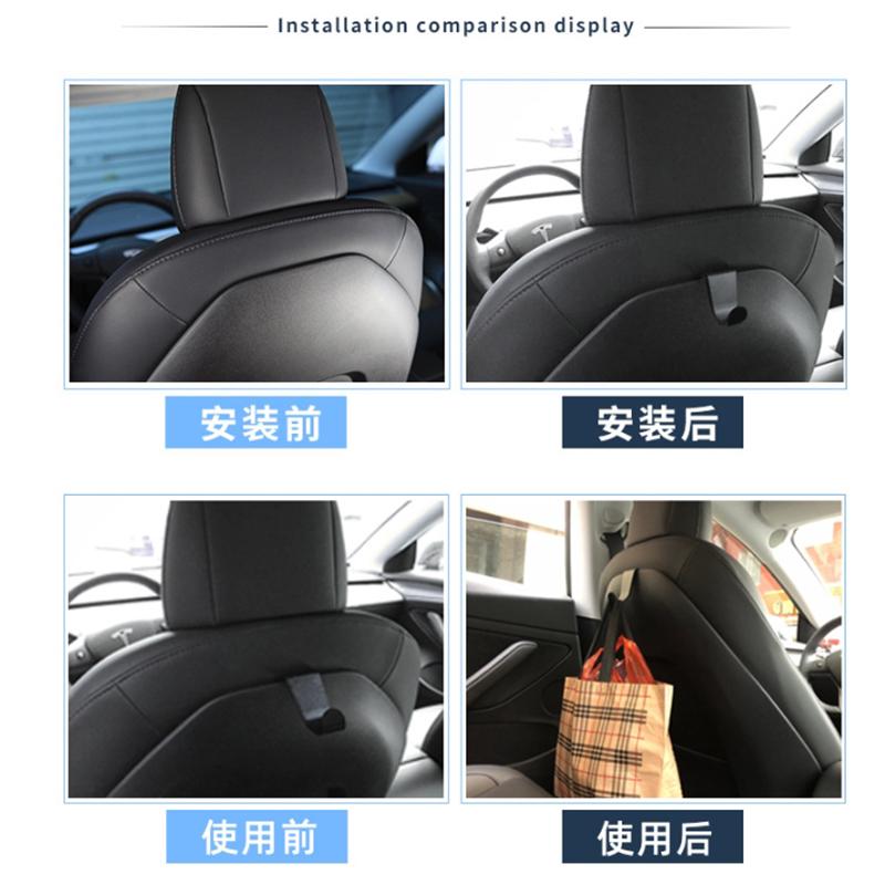 For Tesla Model 3 Y X S Car Seat Headrest Hook Hanger Hoder Bag Purse Mount Storage For Tesla Model Y 3 Accessories Decors