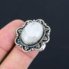 Oval Rainbow Moonstone Stone Ethnic Solitaire Ring Jewelry 925 Sterling Silver