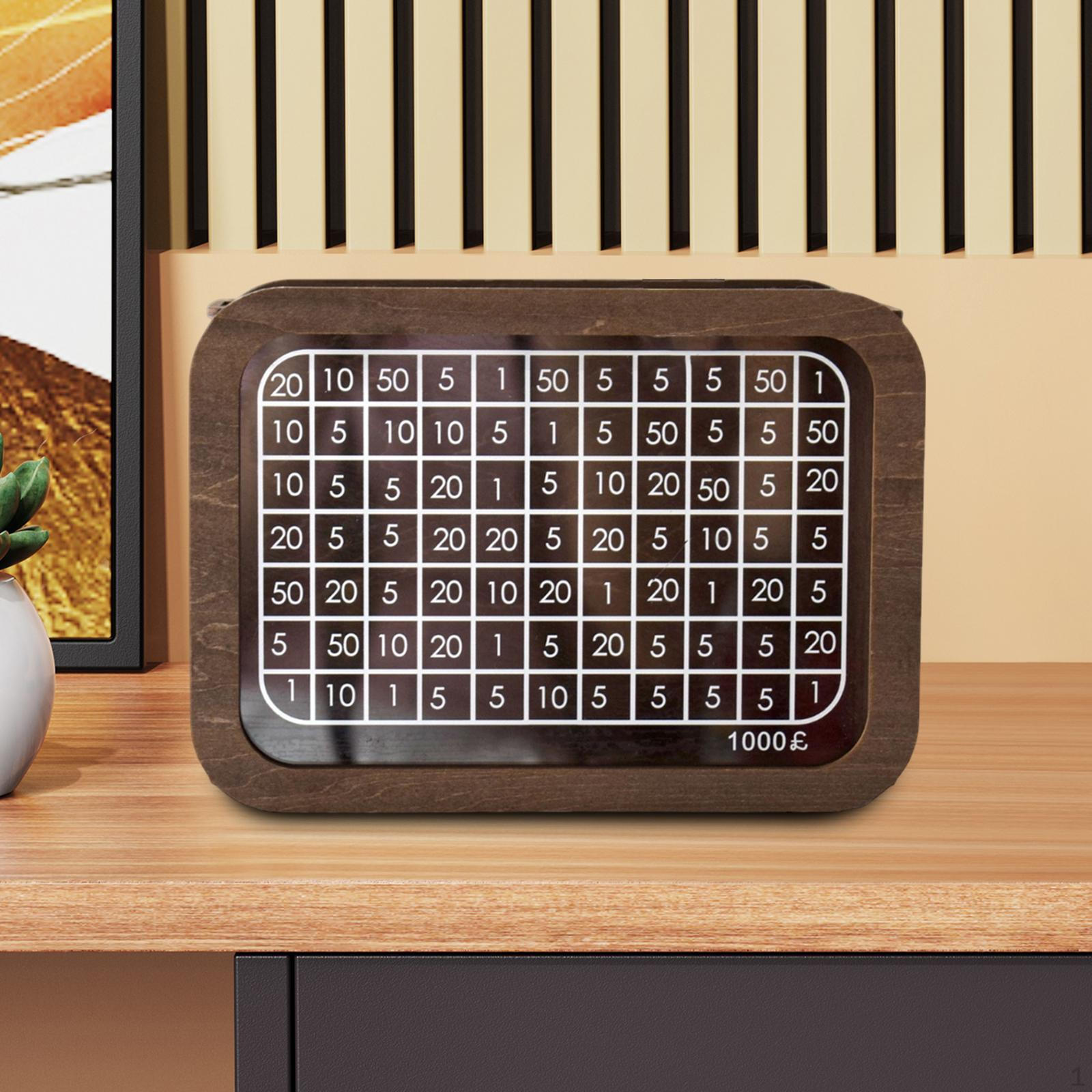 

Деревянная копилка-банка со счетчиком, декоративная копилка-свинка для сбережений дома 1000 GBP