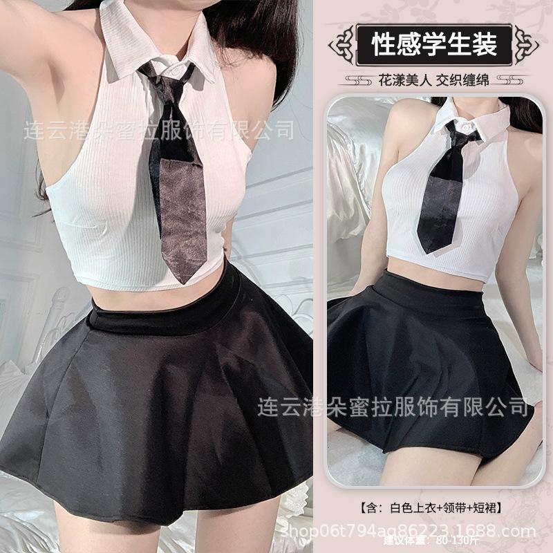 Domila Sex Underwear Uniform Seduction Student Wear Wholesale Sex Uniform Passion Sexy Secretary Split